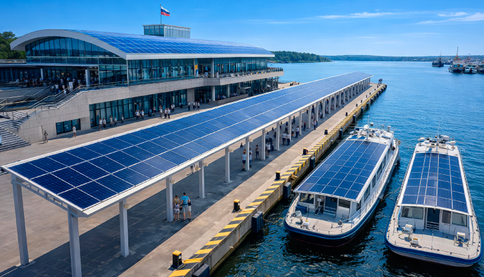 Пассажирский терминал с солнечной станцией Solartek